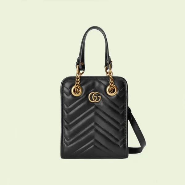 구찌 여성 블랙 마몬트백 - Gucci Womens Black Marmont Bag - g… - 1