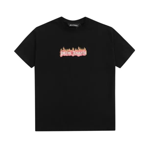 팜 엔젤스 남성 블랙 크루넥 반팔티 - Pam Angels Mens Black Tshirt… - 1
