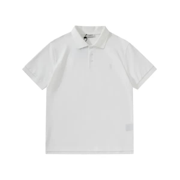 입생로랑 남성 화이트 폴로 반팔티 - Saint laurent White Short sle… - 1