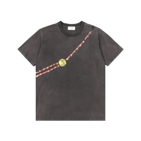 샤넬 남/녀 크루넥 그레이 반팔티 - Chanel Unisex Gray Tshirts - … - 1