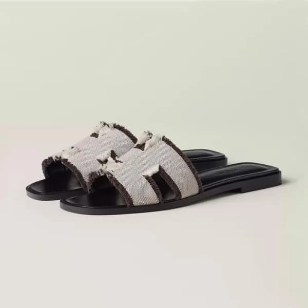 에르메스 여성 블랙 오란 - Hermes Womens Black Slipper - he19… - 1