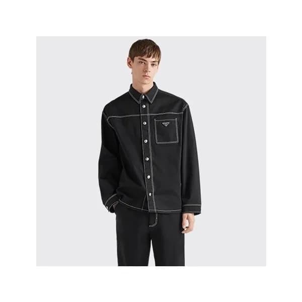 프라다 남성 모던 블랙 셔츠 - Prada Mens Black Tshirts - pr642… - 1
