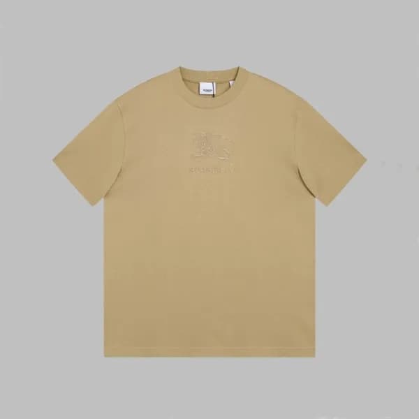 버버리 남성 베이지 크루넥 반팔티 - Burberry Mens Beige Short Sle… - 1