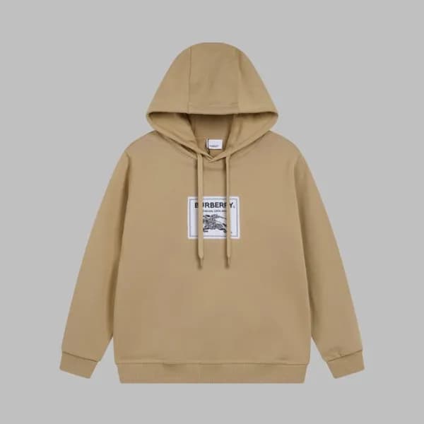 버버리 남성 카멜 후드티 - Burberry Mens Camel Hoodie - bu267… - 1