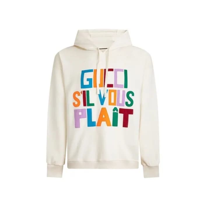 구찌 남성 화이트 후드티 - Gucci Mens White Hoodie - gu1006x - 1