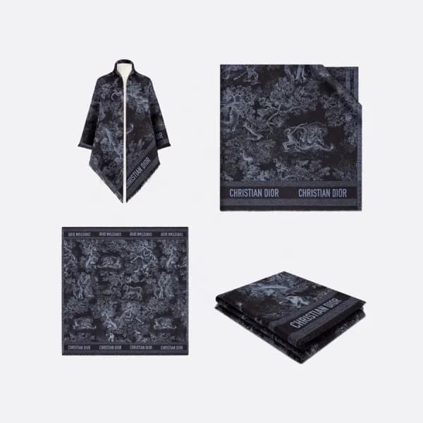 디올 여성 블랙 머플러 - Dior Womens Black Muffler - di783x - 1