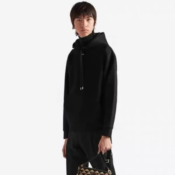 프라다 남성 캐쥬얼 블랙 후드티 - Prada Mens Black Hoodie - pr79… - 1