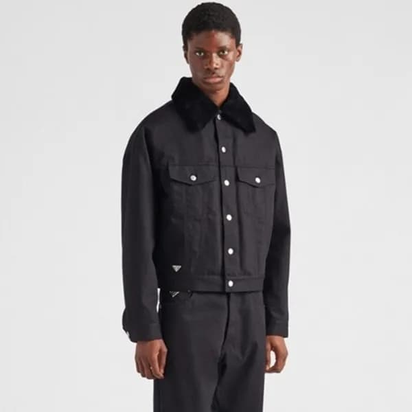 프라다 남성 블랙 가죽 자켓 - Prada Mens Black Jackets - prc45… - 1