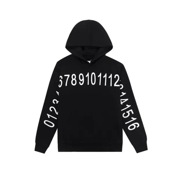 메종 마르지엘라 남성 블랙 후드티 - Maison margiela Mens Black Ho… - 1