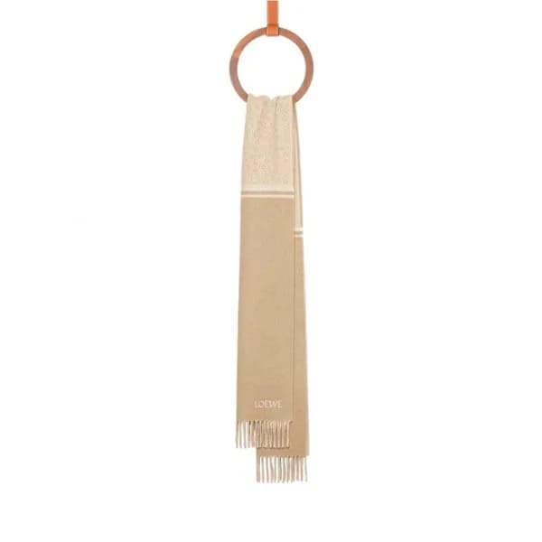 로에베 남/녀 카멜 머플러 - Loewe Unisex Camel Muffler -acc17… - 1