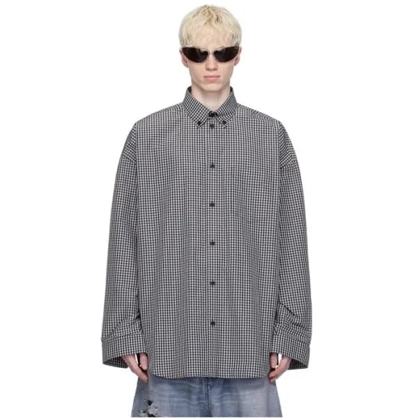 발렌시아가 트렌디 남성 블랙 셔츠 - Balenciaga Mens Black Shirts … - 1