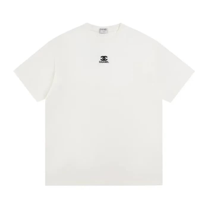 샤넬 남/녀 화이트 반팔티 - Chanel Unisex White Tshirts - chc… - 1