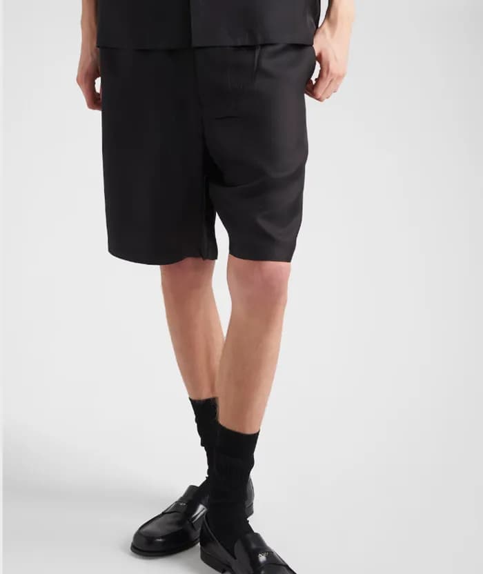 프라다 남성 블랙 반바지 - Prada Mens Black Half-pants - prc8… - 1