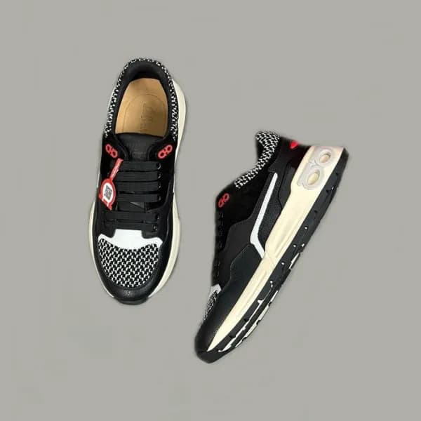 페라가모 남성 블랙 스니커즈 - Ferragamo Mens Black Sneakers - … - 1