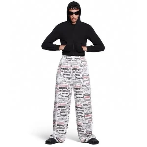 발렌시아가 남성 화이트 팬츠 - Balenciaga Mens White Pants - ba… - 1