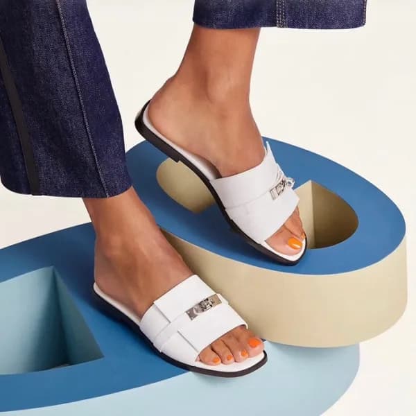 에르메스 여성 켈리 레더 뮬 - Hermes Womens Kelly Mules - hes4… - 1