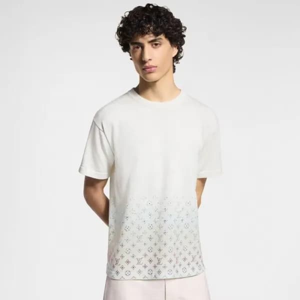 루이비통 남성 라운드 반팔 티셔츠 - Louis vuitton Mens Round Tshi… - 1