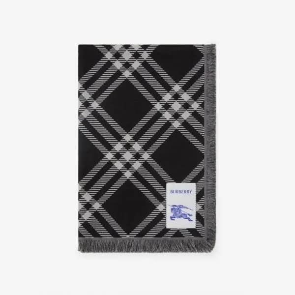버버리 남/녀 체크 스카프 - Burberry Unisex Checked Scarf - a… - 1