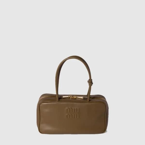 미우미우 여성 보 가죽 탑 핸들 백 - Miumiu Womens top handle bag… - 1