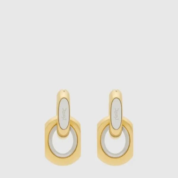 입생로랑 여성 카산드라 듀오 링크 이어링 - Saint Laurent Womens Cass… - 1