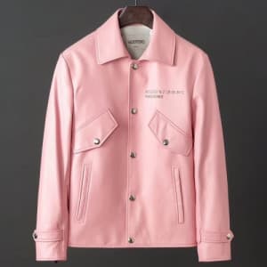 Valentino Mens Leather Jacket - 발렌티노 남성 로고 캐쥬얼 가죽 … - 1