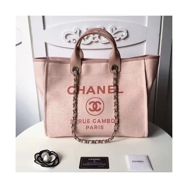 Chanel 2018 Canvas Deauville Tote Shoulder Bag,39C… - 1