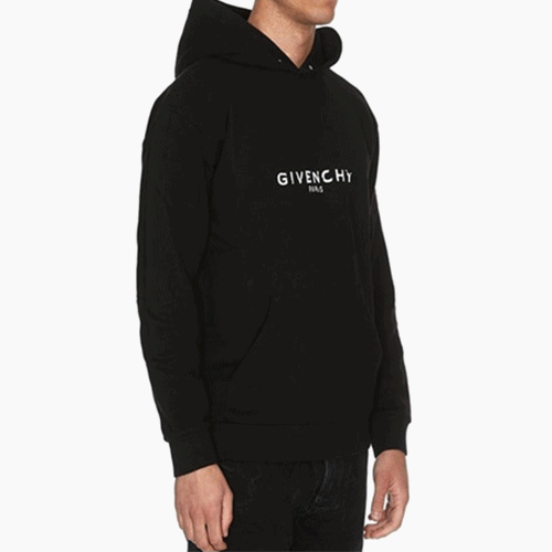 Givenchy 2018 MM/WM Crack Logo Cotton Hood Tshirt … - 1