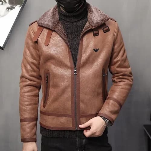 Armani 2019 Mens Leather Jacket - 알마니 남성 레더 자켓 Arm… - 1