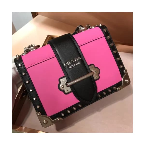 Prada Cahier Leather Shoulder Bag,20cm - 프라다 카이에 레… - 1