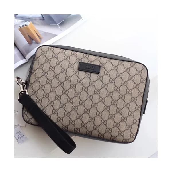 Gucci Supreme Canvas Clutch Bag,27CM - 구찌 수프림 캔버스 … - 1