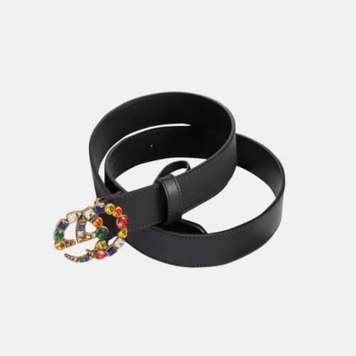 Gucci 2019 Ladies Classic GG Cubic Buckle Leather … - 1