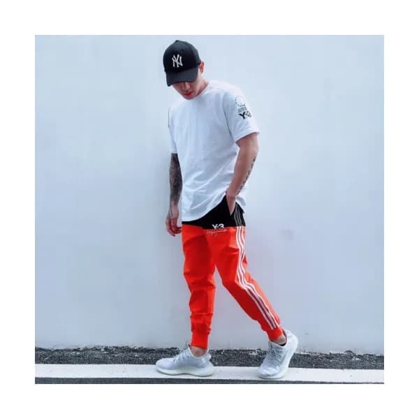 Y3 2019 Mens Logo Casual Cotton Training Pants - 요… - 1