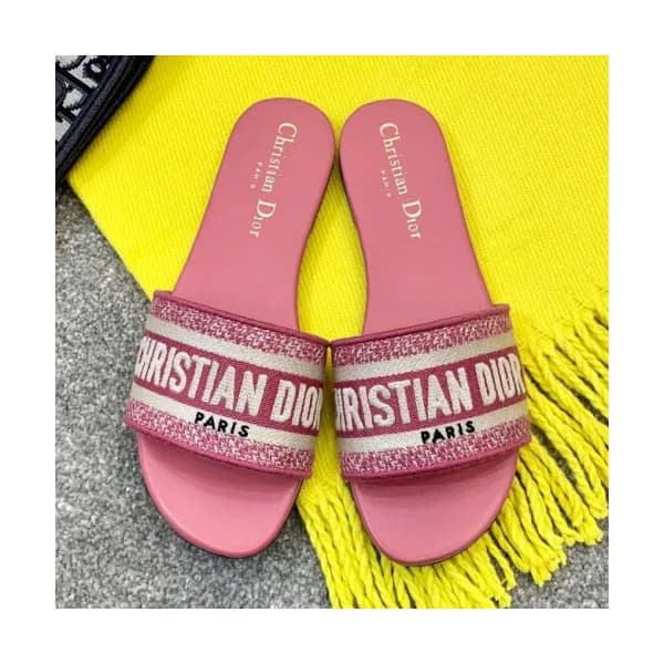 Christian Dior 2019 Womens Logo Jacquard Slipper -… - 1
