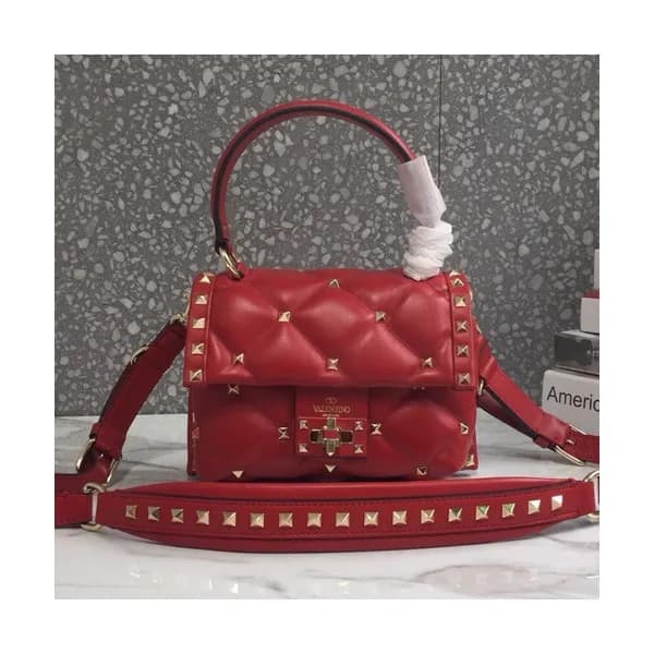 Valentino 2019 Leather Rockstud Spike Tote Shoudle… - 1