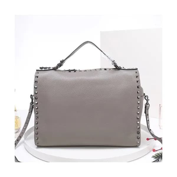 Valentino 2019 Leather Rockstud Tote Shoudler Bag,… - 1