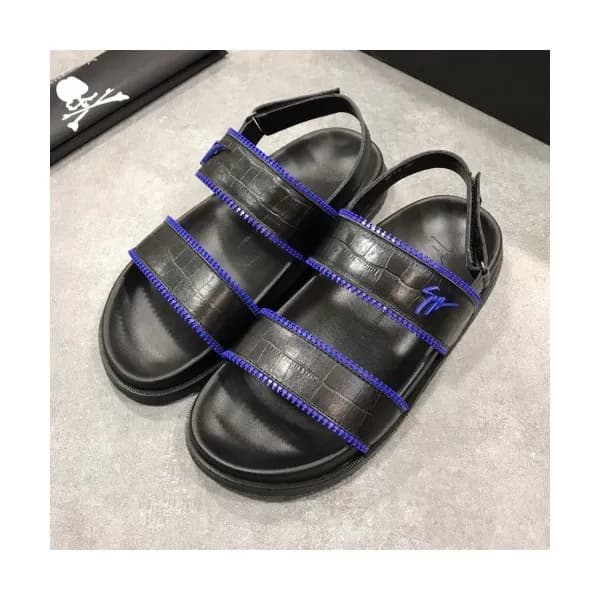 Giuseppe Zanoti 2019 Mens Logo Leather Slipper - 쥬… - 1