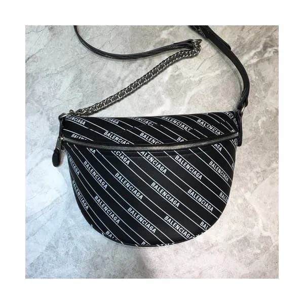 Balenciaga 2019 Leather Hip Sack Belt Bag,24CM - 발… - 1