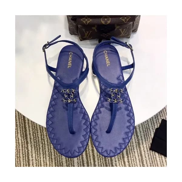 Chanel 2019 Ladies Leather Sandal - 샤넬 2019 여성용 레더… - 1