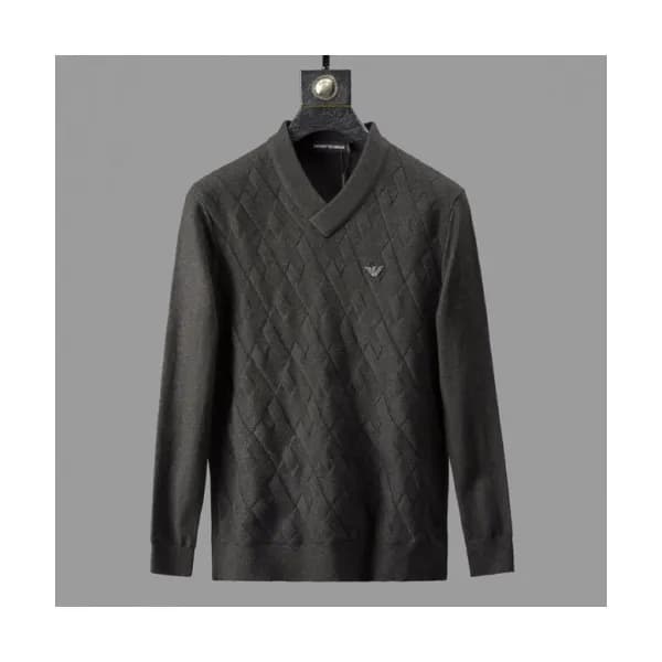 Armani 2019 Mens V-neck Wool Sweater - 알마니 2019 남성… - 1