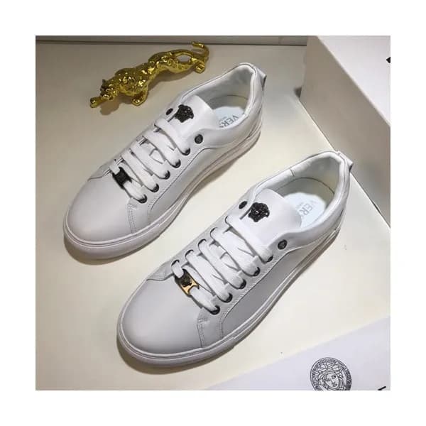 Versace 2019 Mens Leather Sneakers - 베르사체 2019 남성용… - 1