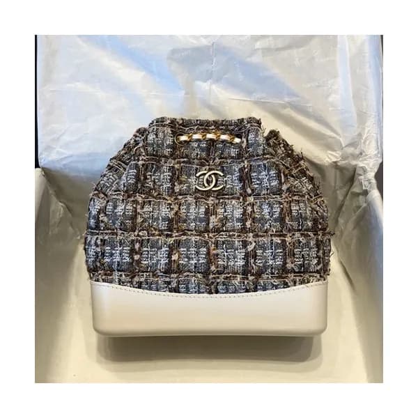 Chanel 2019 Gabrielle Leather & Tweed Back Pack ,2… - 1