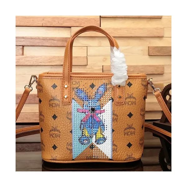 MCM 2019 Anya Visetos Mini Tote Shoulder Shopper B… - 1