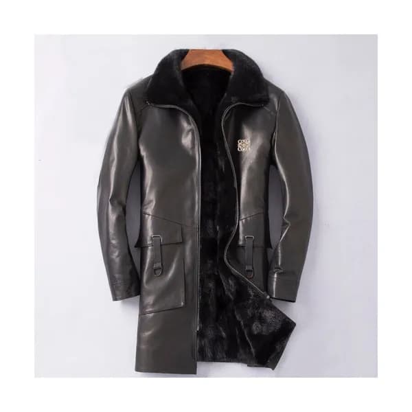 Loewe 2019 Mens Causal Mink Leather Jacket - 로에베 2… - 1