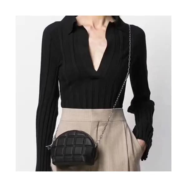 Bottega Veneta 2019 Chain Shoulder Cross Bag,20cm … - 1