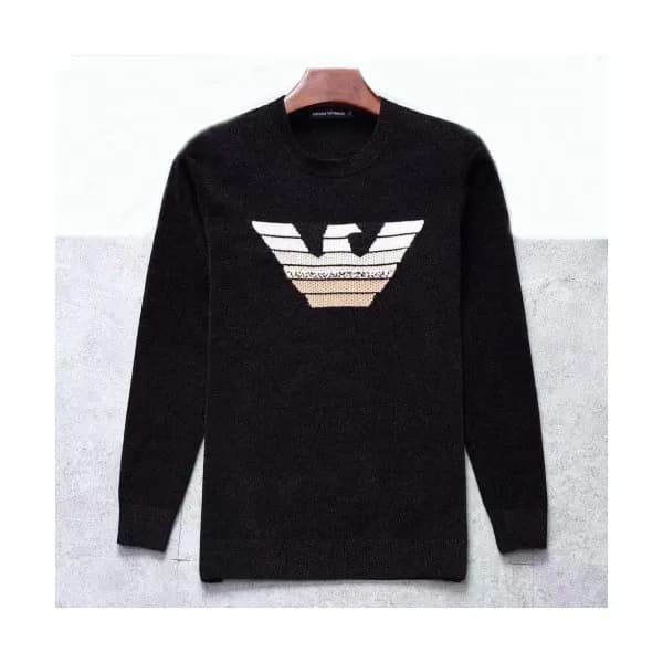 Armani 2019 Mens Crest-neck Wool Sweater - 알마니 201… - 1