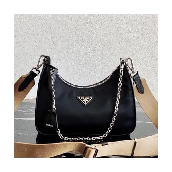 Prada 2019 Nylon Hobo Tote Shoulder Bag,22CM - 프라다… - 1