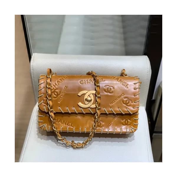 Chanel 2019 Leather Chain Shoulder Cross Bag,25CM … - 1