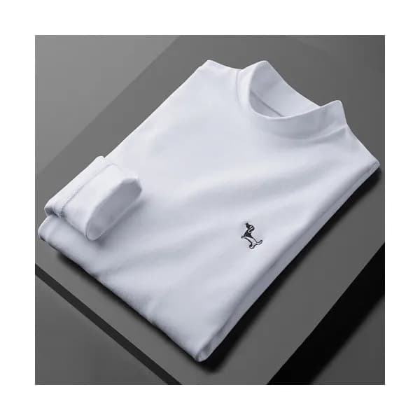 Thom Browne 2020 Mens Basic Turtle-neck Cotton Ts… - 1