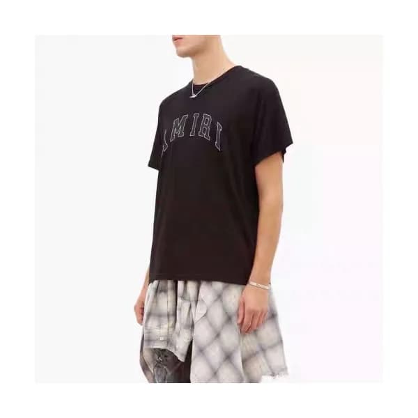 Amiri 2020 Mens Logo Cotton Short Sleeved Tshirts … - 1