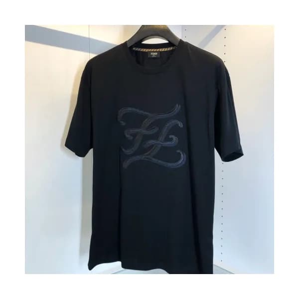 [펜디]Fendi 2020 Mens Logo Casual Silket Short Sleev… - 1